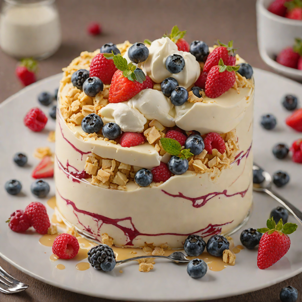 Frozen Custard Breakfast Parfait with Fresh Berries