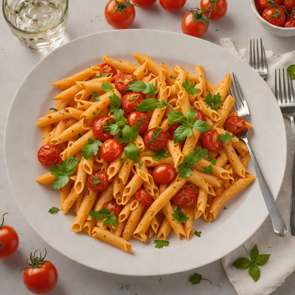 Vodka-Infused Penne alla Vodka with Roasted Cherry Tomatoes