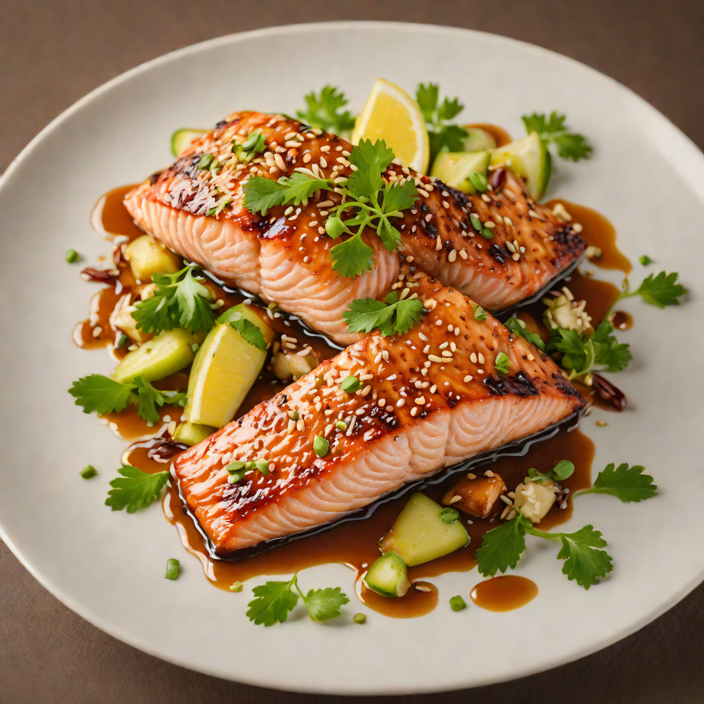 Honey-Soy Glazed Salmon with Ginger and Garlic