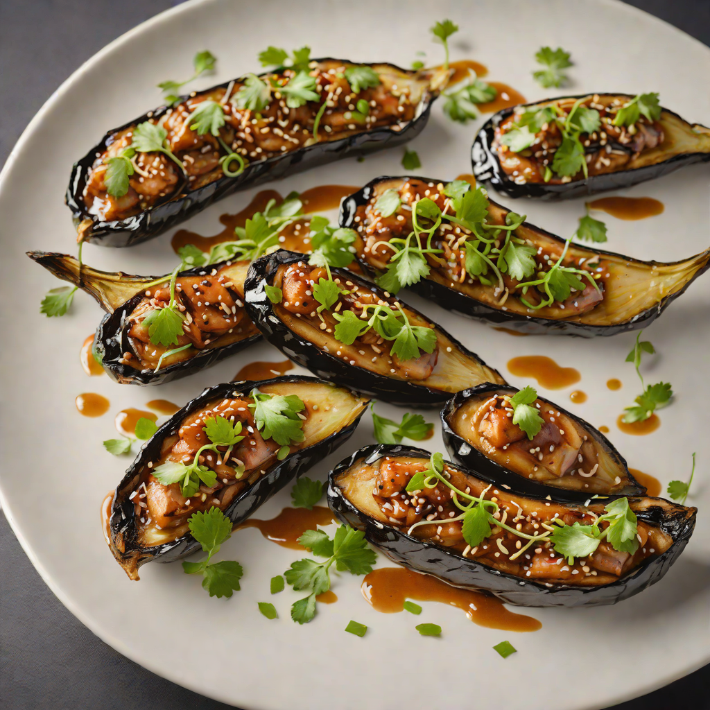 Seared Miso-Glazed Eggplant with Scallions
