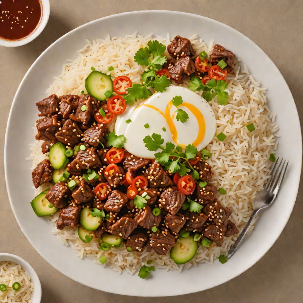 Korean-Inspired Spicy Beef and Rice Bowl