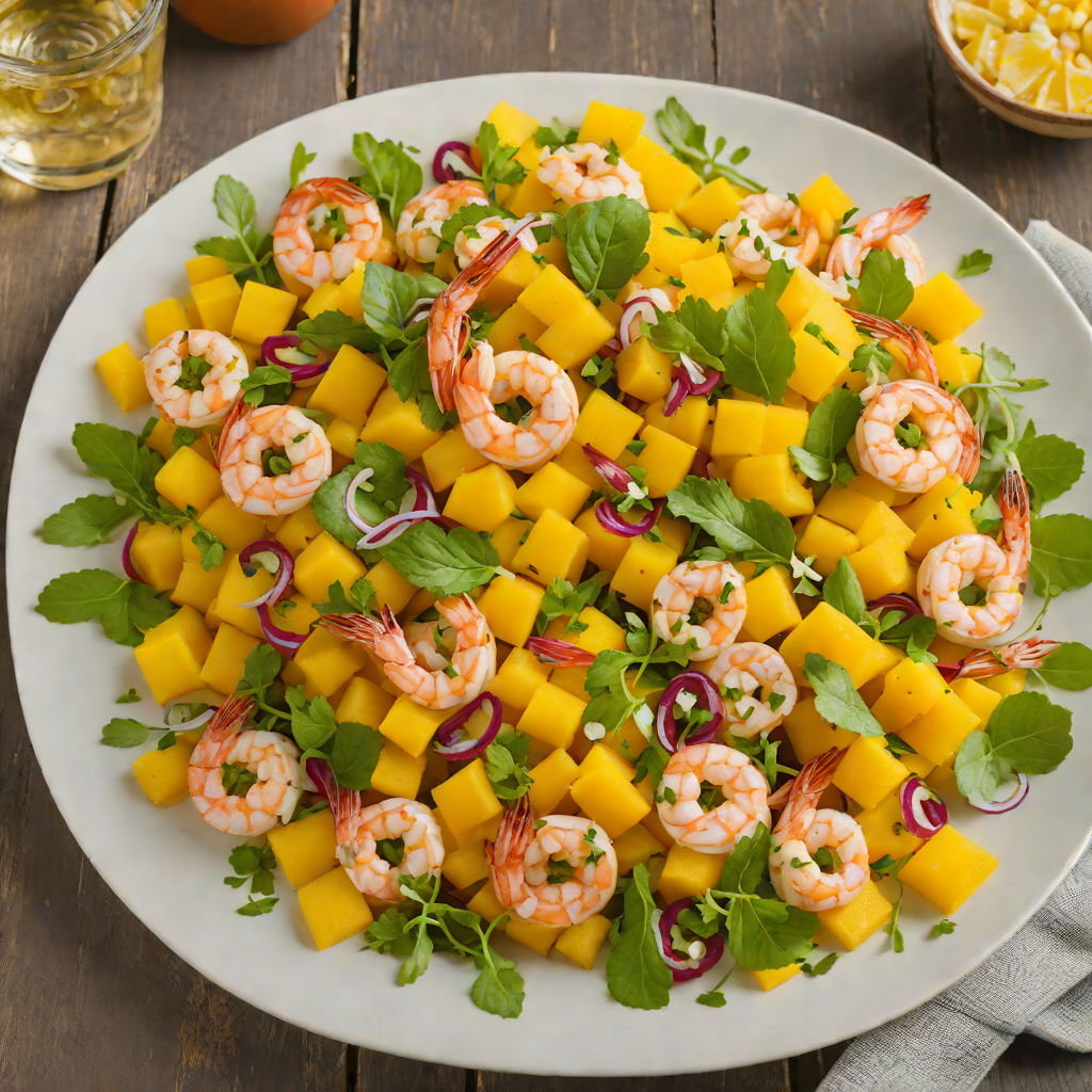 Cuban-Style Rum-Infused Mango Shrimp Salad