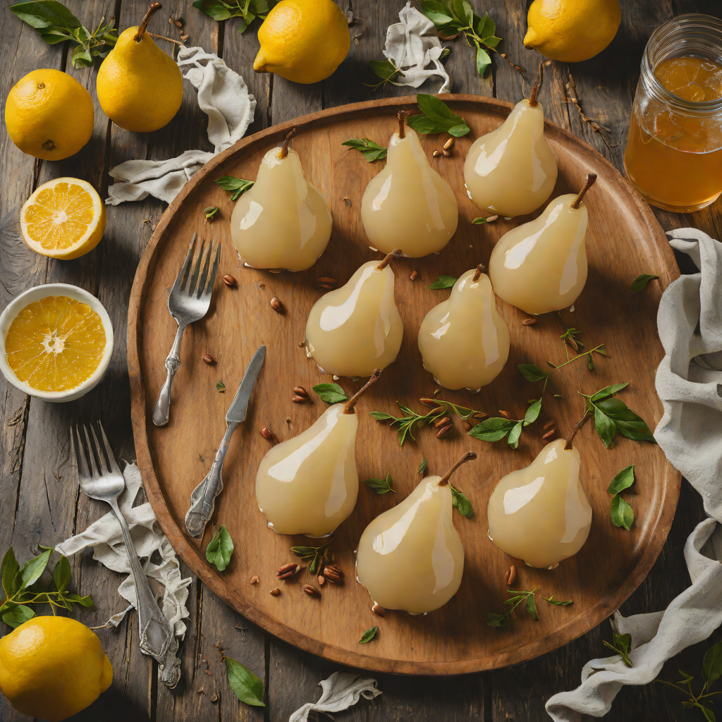 White Rum and Citrus Poached Pears
