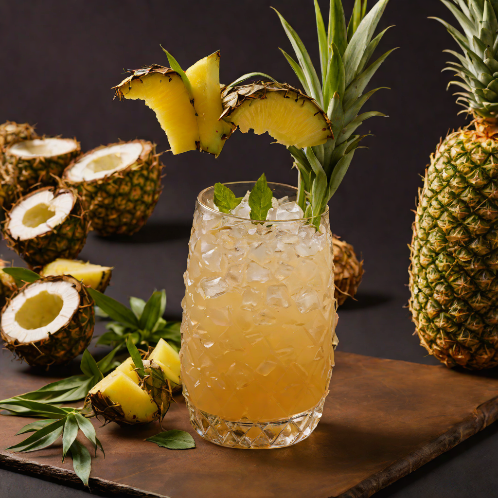 Tiki-Inspired Pineapple and Coconut Rum Cocktail