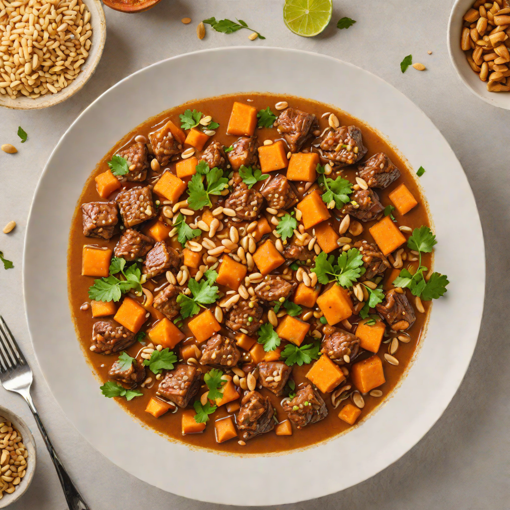 Spiced Senegalese Beef Stew with Peanuts and Sweet Potatoes