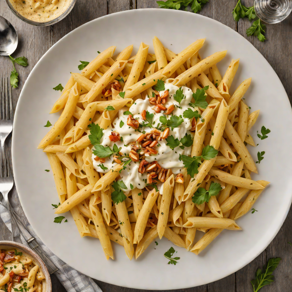 Vodka-Infused Penne with Roasted Garlic Cream Sauce