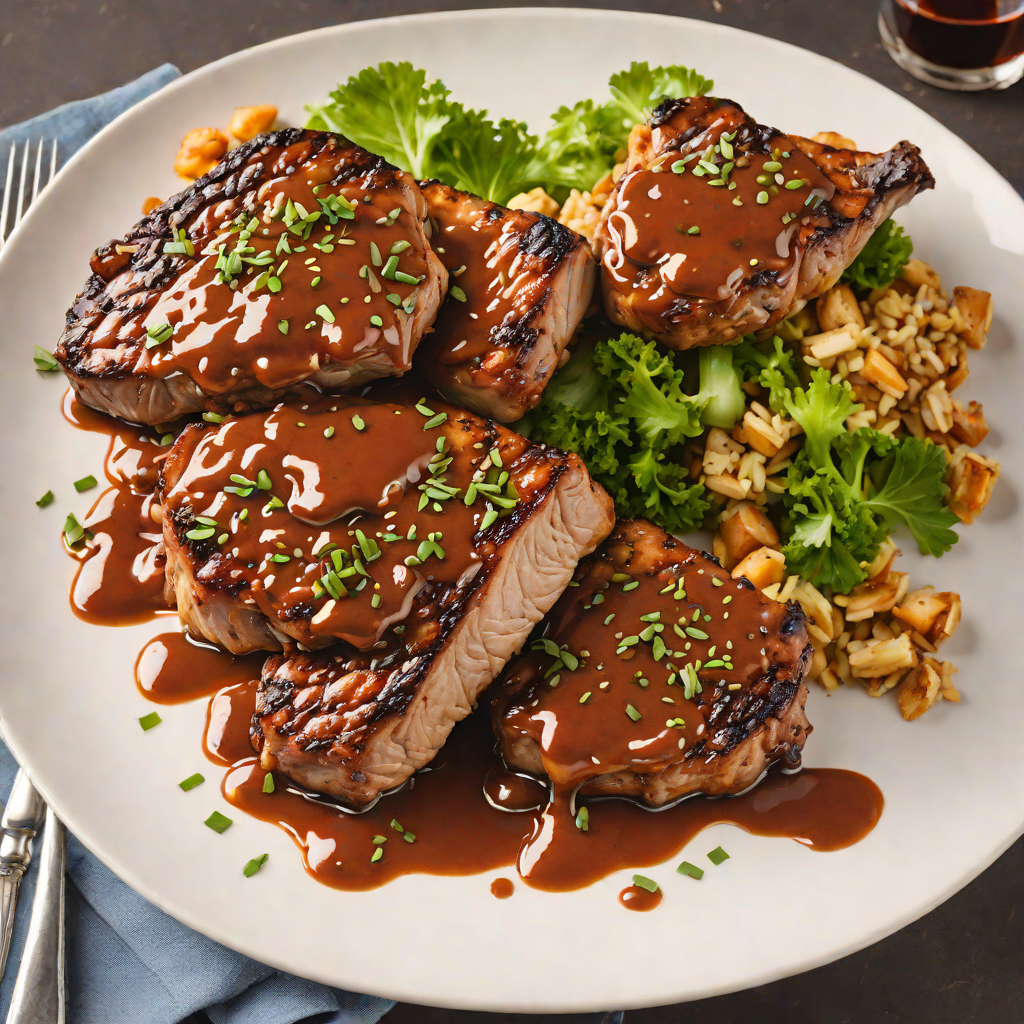 Smoky Bourbon-Glazed Pork Chops with Maple Chipotle Sauce