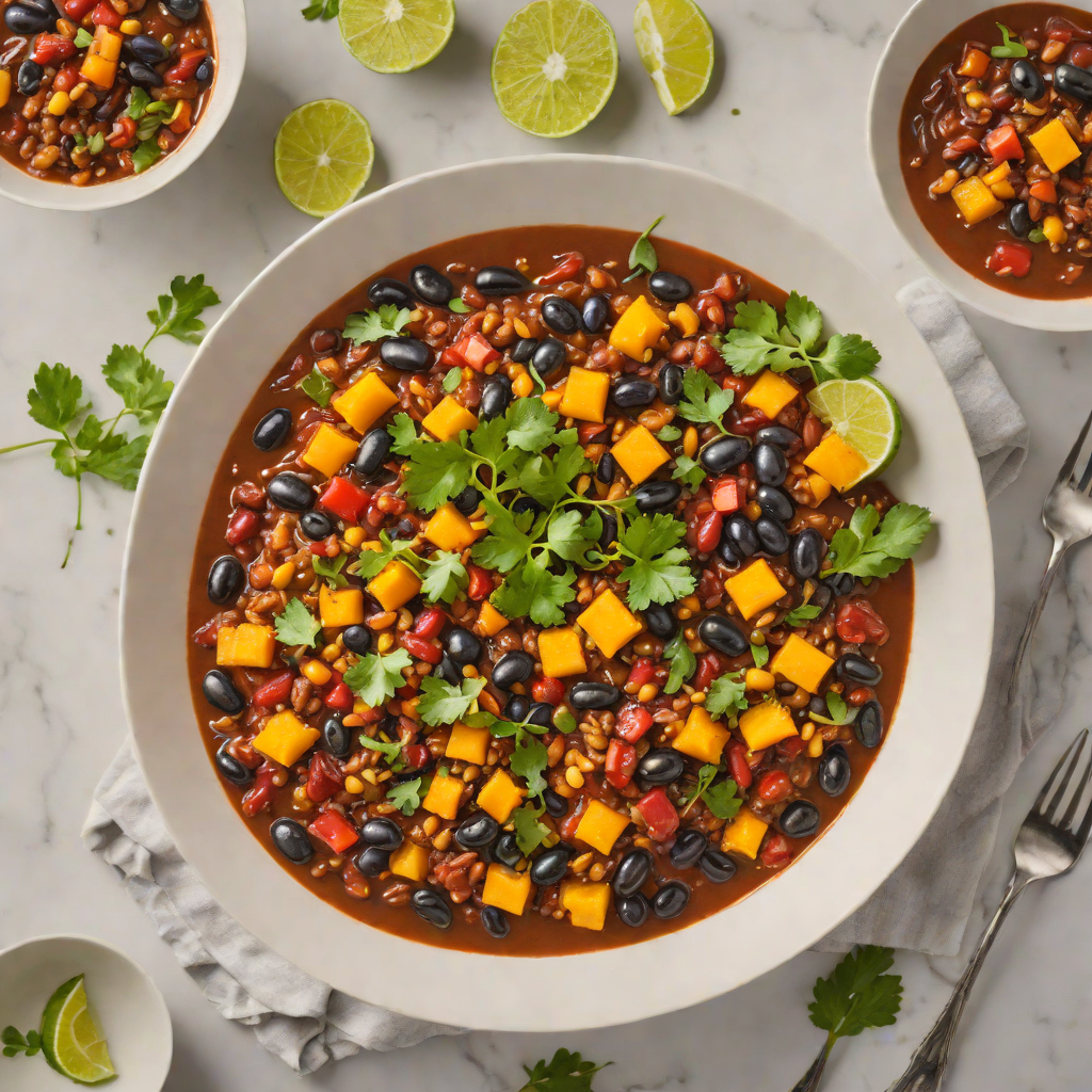 Hidden Veggie Vegan Chili with Black Beans and Butternut Squash