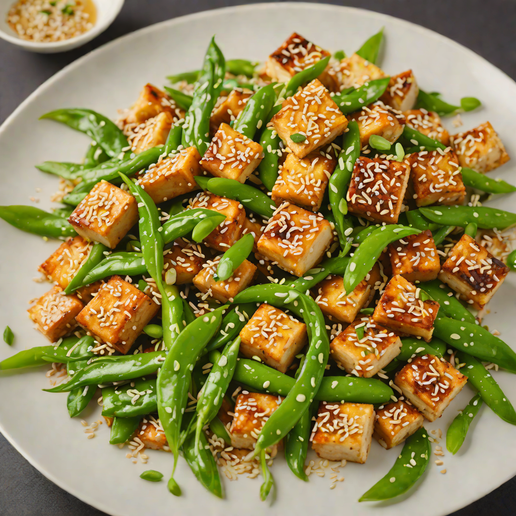 Stir-Fried Tofu with Snow Peas and Sesame