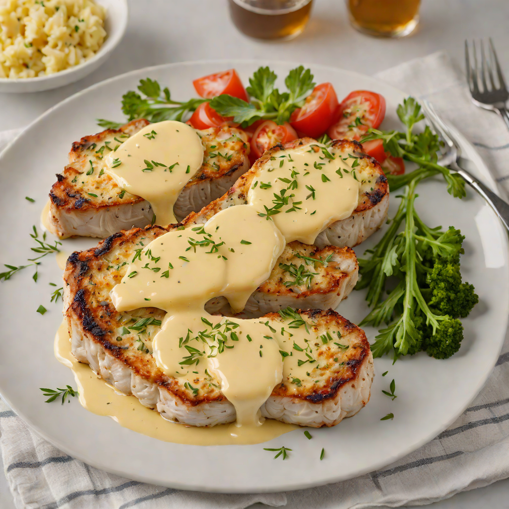 Baked Cheddar-Stuffed Pork Chops with Garlic Herb Butter