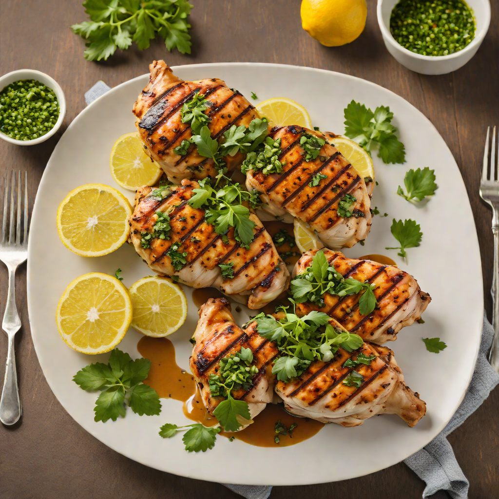 Brazilian-Style Grilled Chicken with Chimichurri Sauce