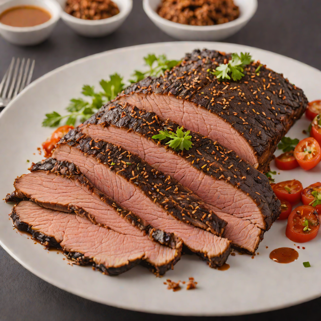 Slow-Smoked Texas-Style Beef Brisket with Spicy Dry Rub