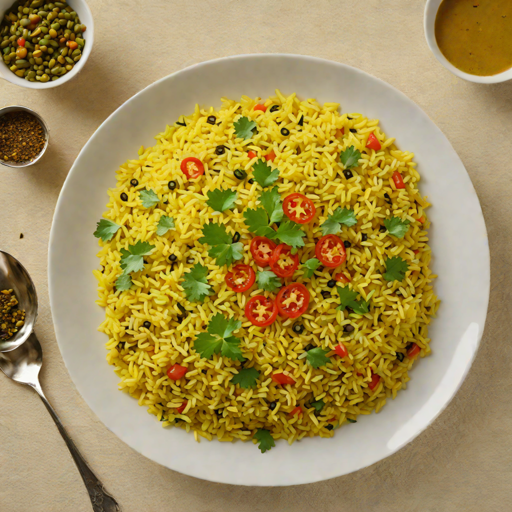 Gujarati-Style Spiced Khichdi with Moong Dal and Rice