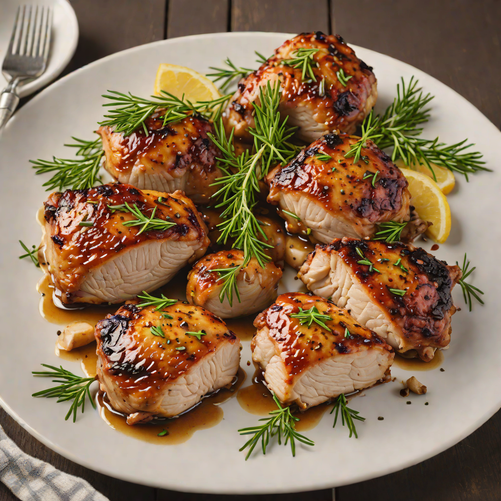 Hickory-Smoked Chicken Thighs with Garlic and Rosemary