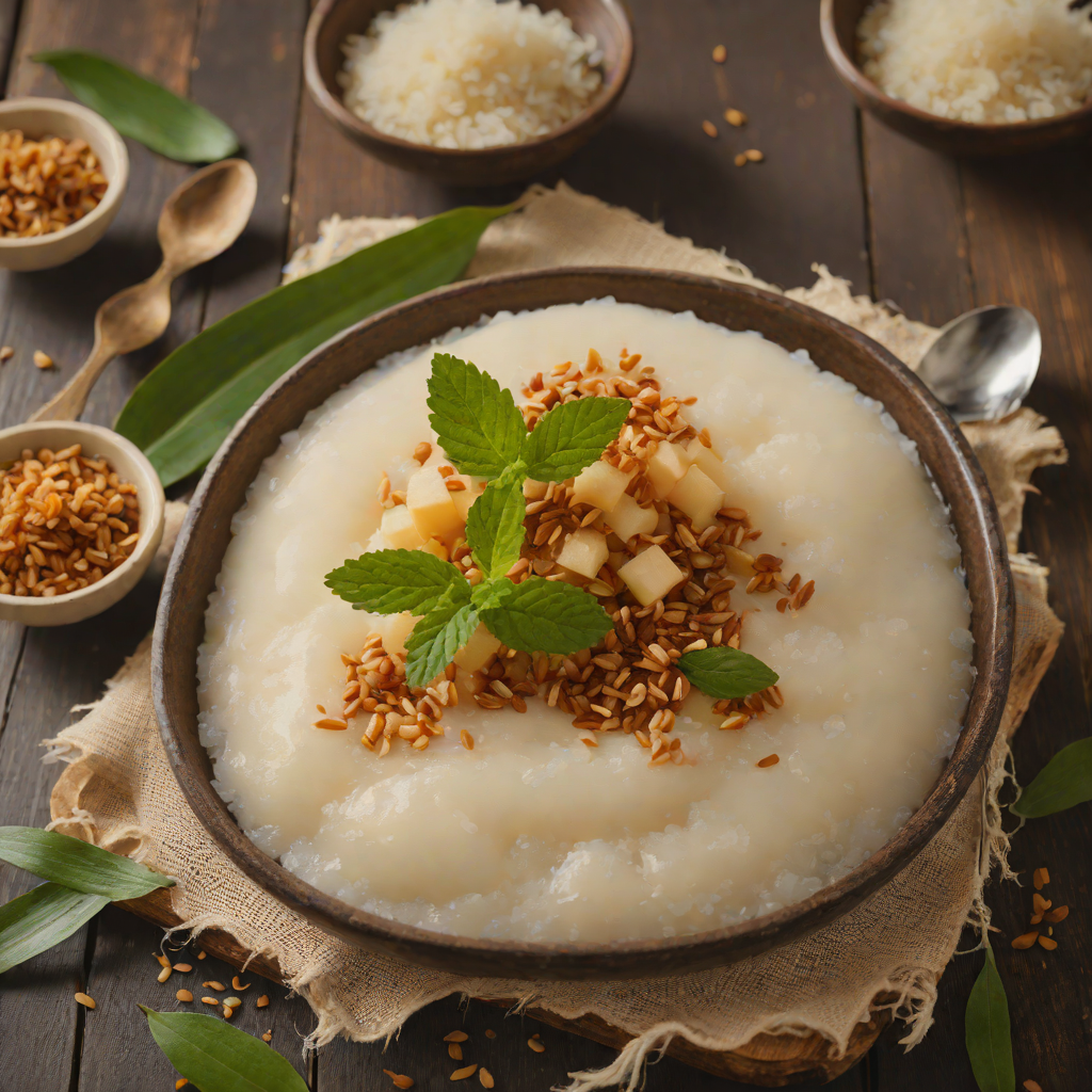 Coconut-Steamed Tapioca Pudding with Brazilian Palm Sugar