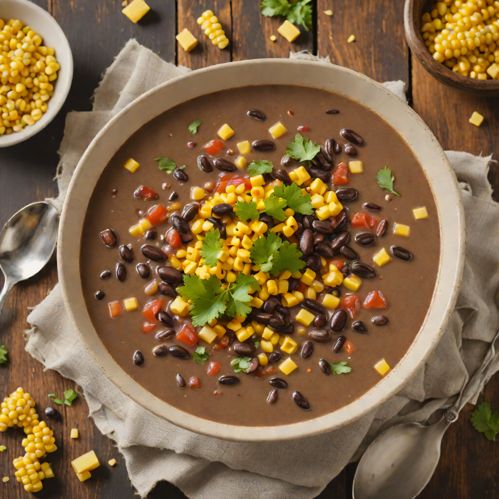 Southwestern Idaho Black Bean and Roasted Corn Soup