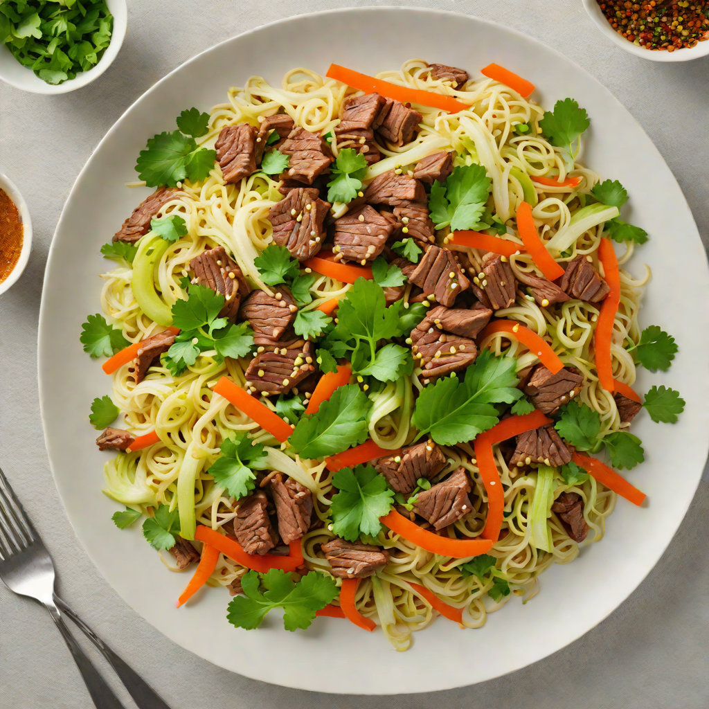 Spiced Beef and Cabbage Stir-Fry with Ginger and Cilantro
