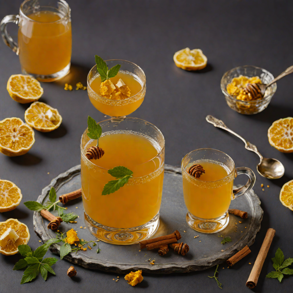 Turmeric-Honey Ginger Tea for Soothing Sore Throat