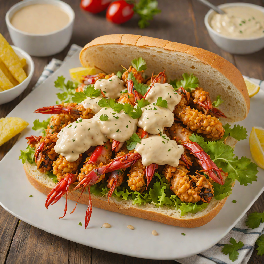Spiced Crawfish Po’Boy with Remoulade Sauce