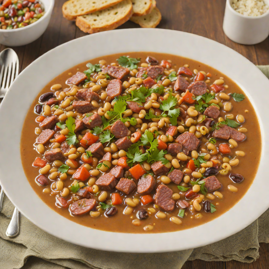 Slow-Cooked Andouille Sausage and Black-Eyed Pea Gumbo