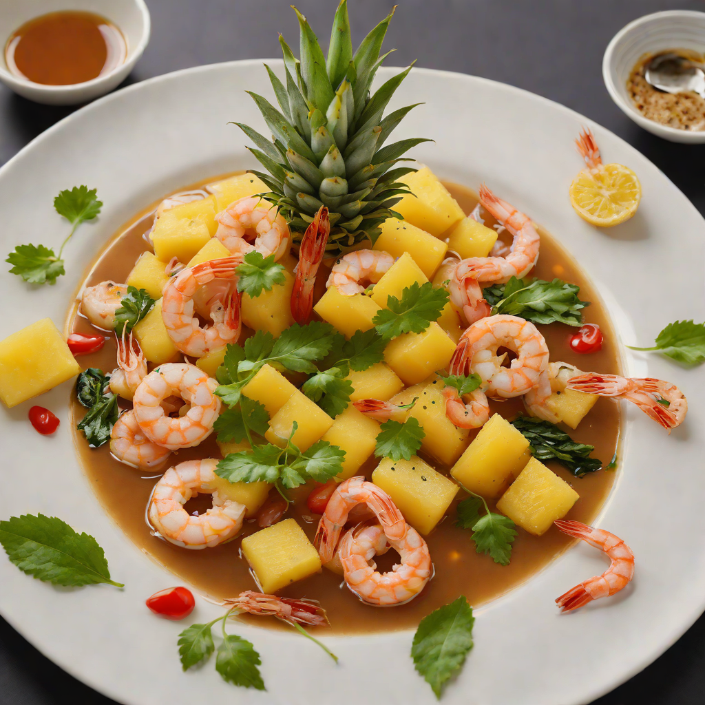 Pineapple and Shrimp Sinigang with Tamarind Broth