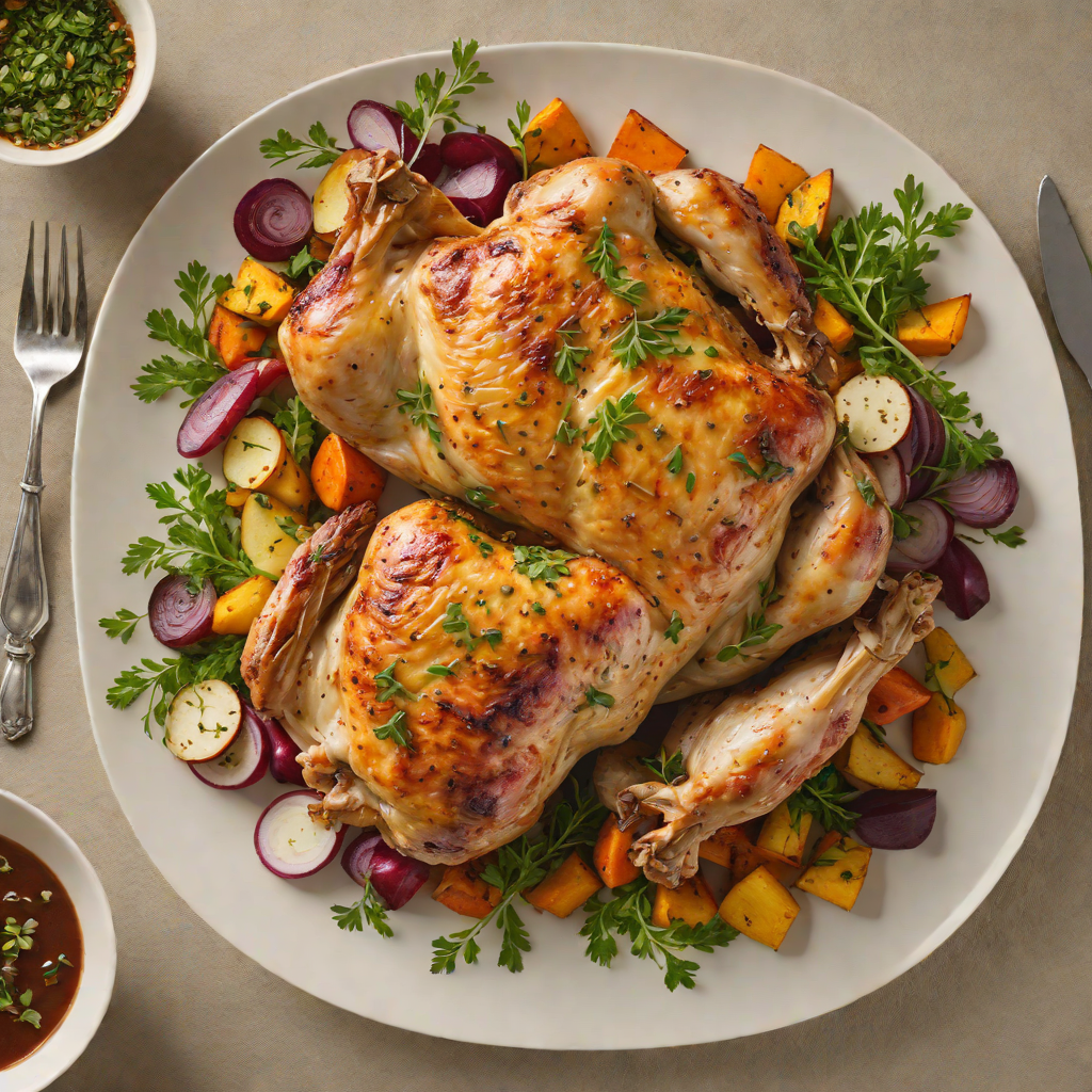 Magic Valley Herb-Roasted Chicken with Root Vegetables