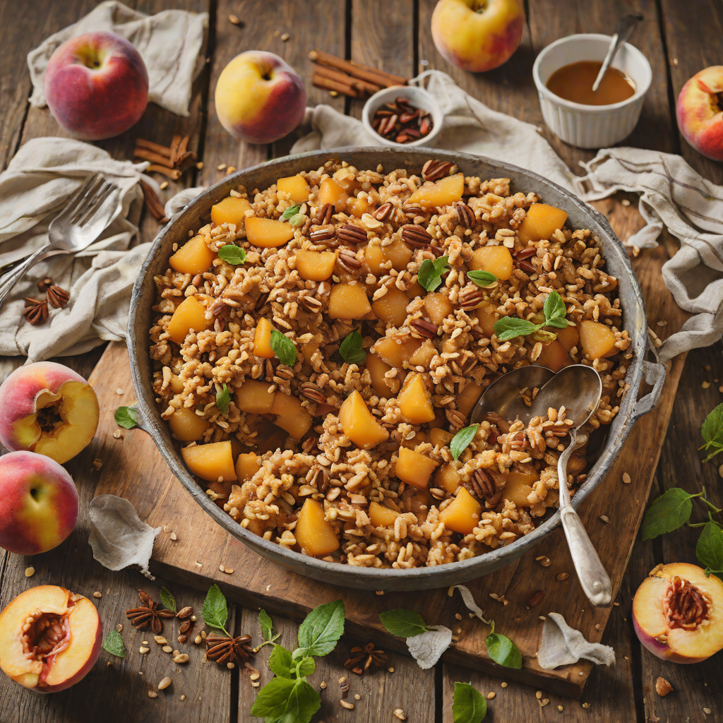 Spiced Peach and Cinnamon Crumble