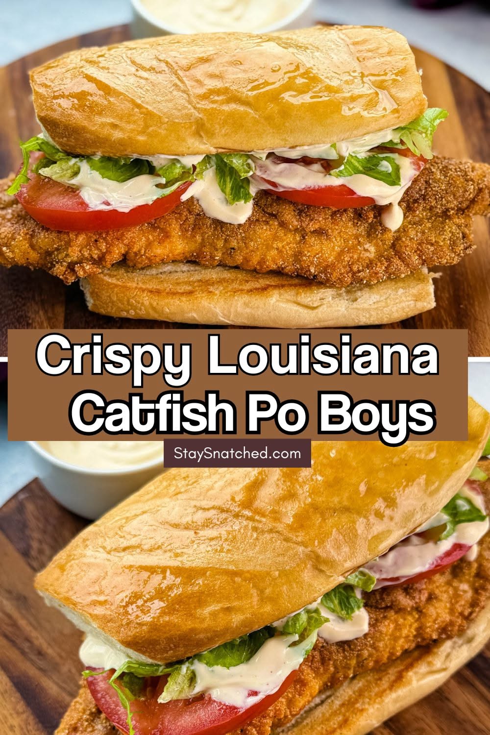 Po’Boy Sandwich with Fried Catfish and Remoulade Sauce
