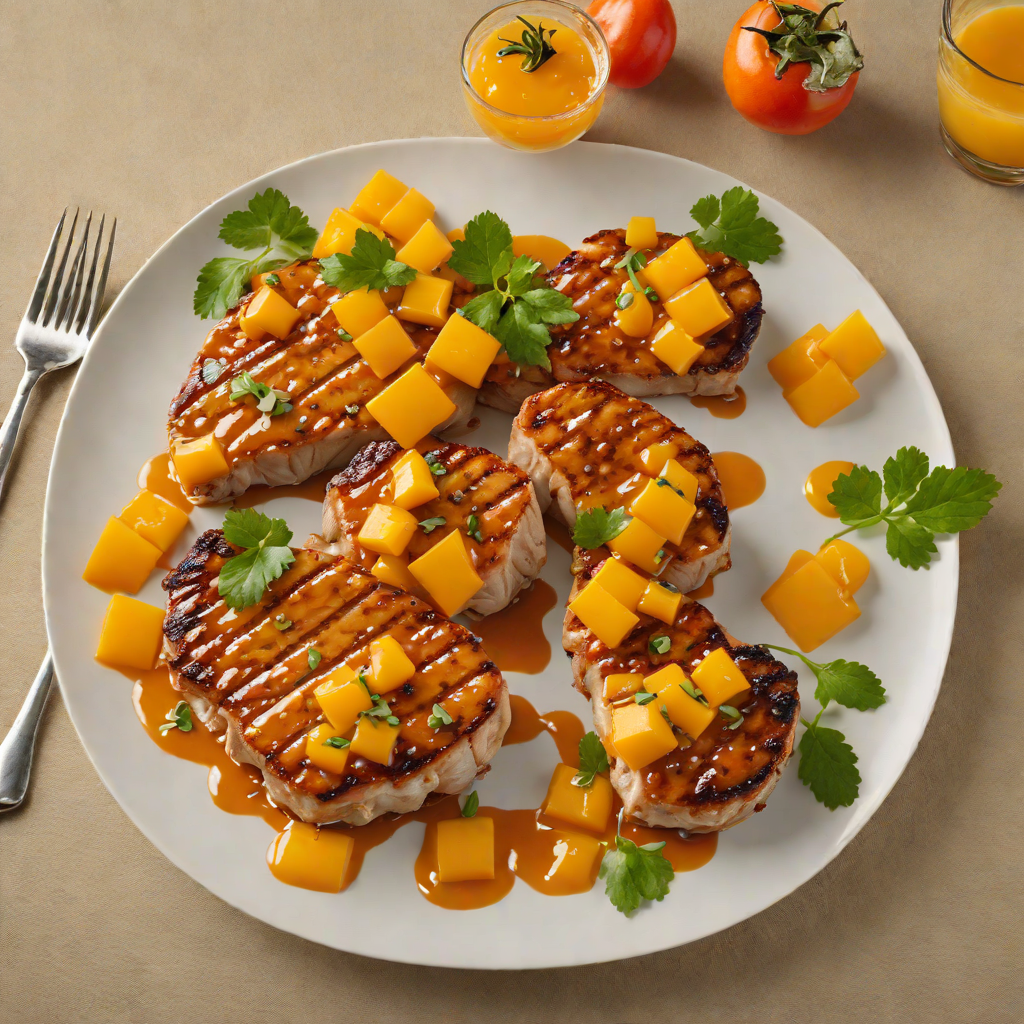 Pan-Seared Pork Chops with Mango-Habanero Glaze