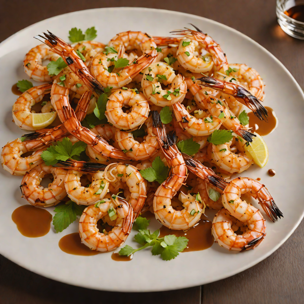 Char-Grilled Gulf Shrimp with Asian-Spiced Woodfire Glaze