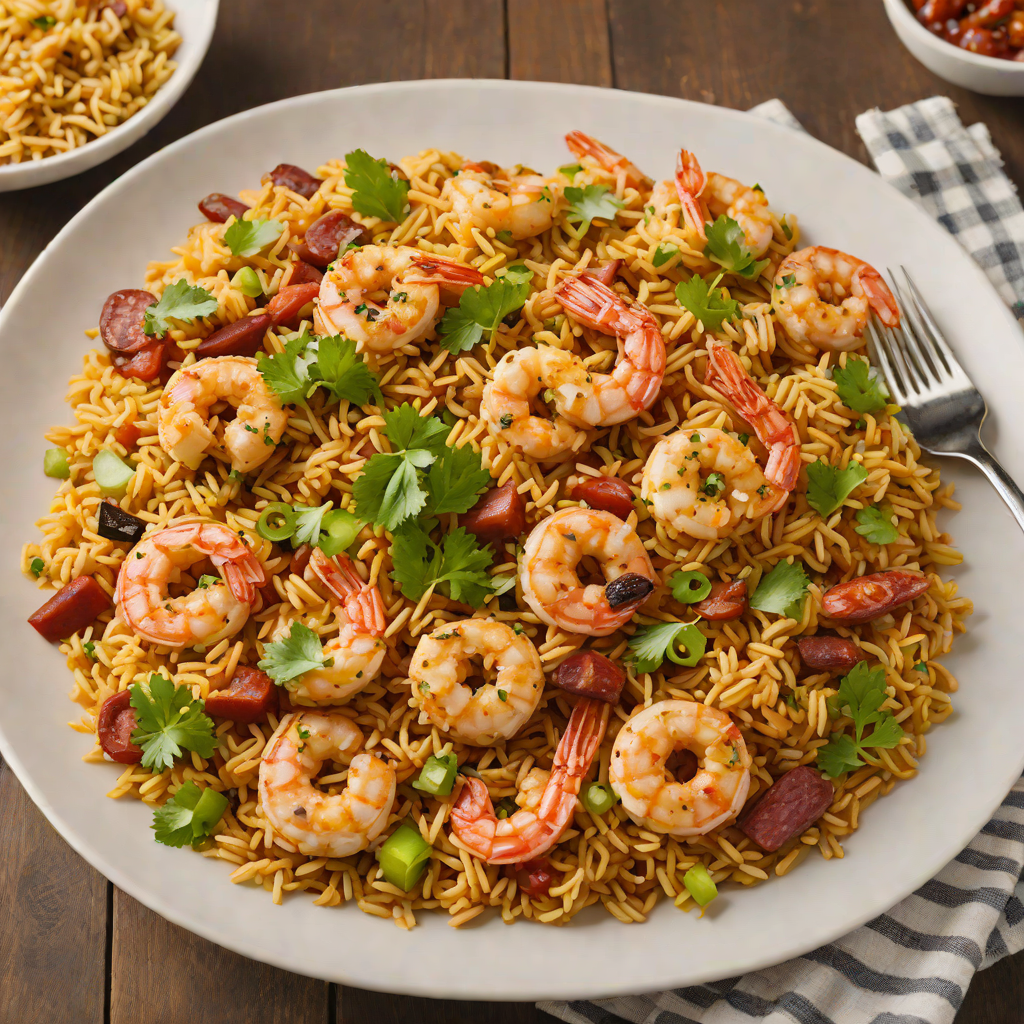 Cajun-Spiced Shrimp Jambalaya with Smoked Andouille