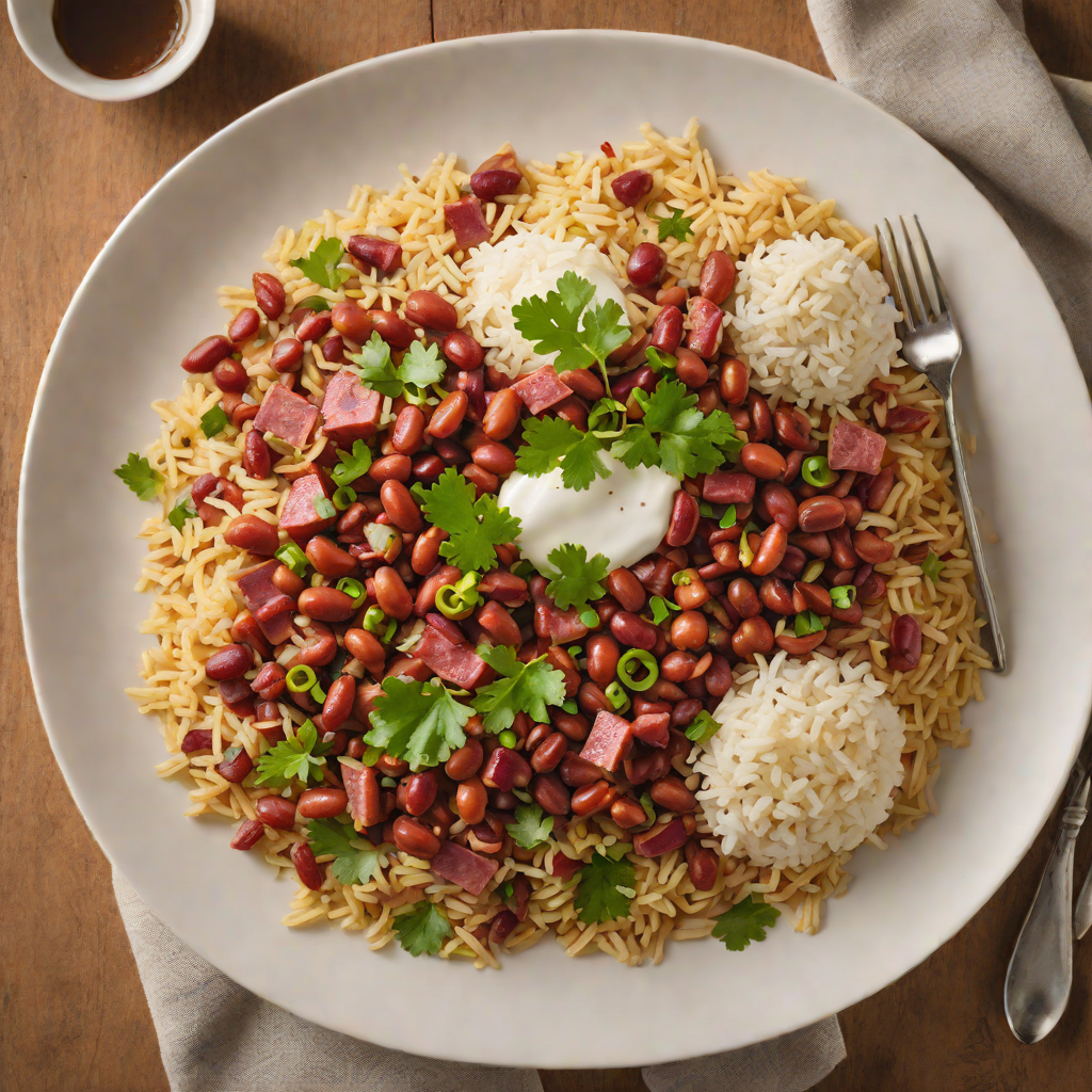 Creole-Spiced Red Beans and Rice with Andouille and Smoked Ham Hock