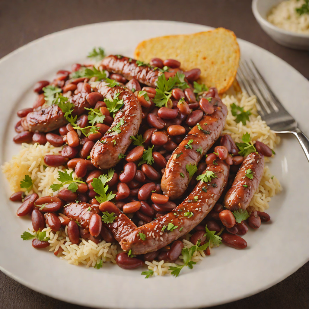 Roasted Andouille Sausage and Red Beans with Cajun Spices