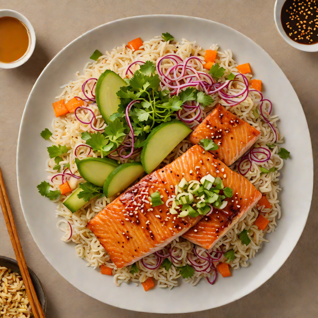 Miso-Glazed Salmon Donburi with Pickled Ginger