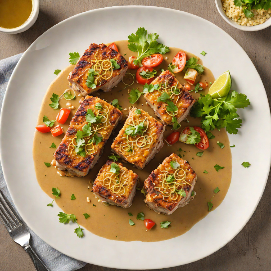 Baked Mofongo-Stuffed Pork Tenderloin with Garlic Mojo Sauce
