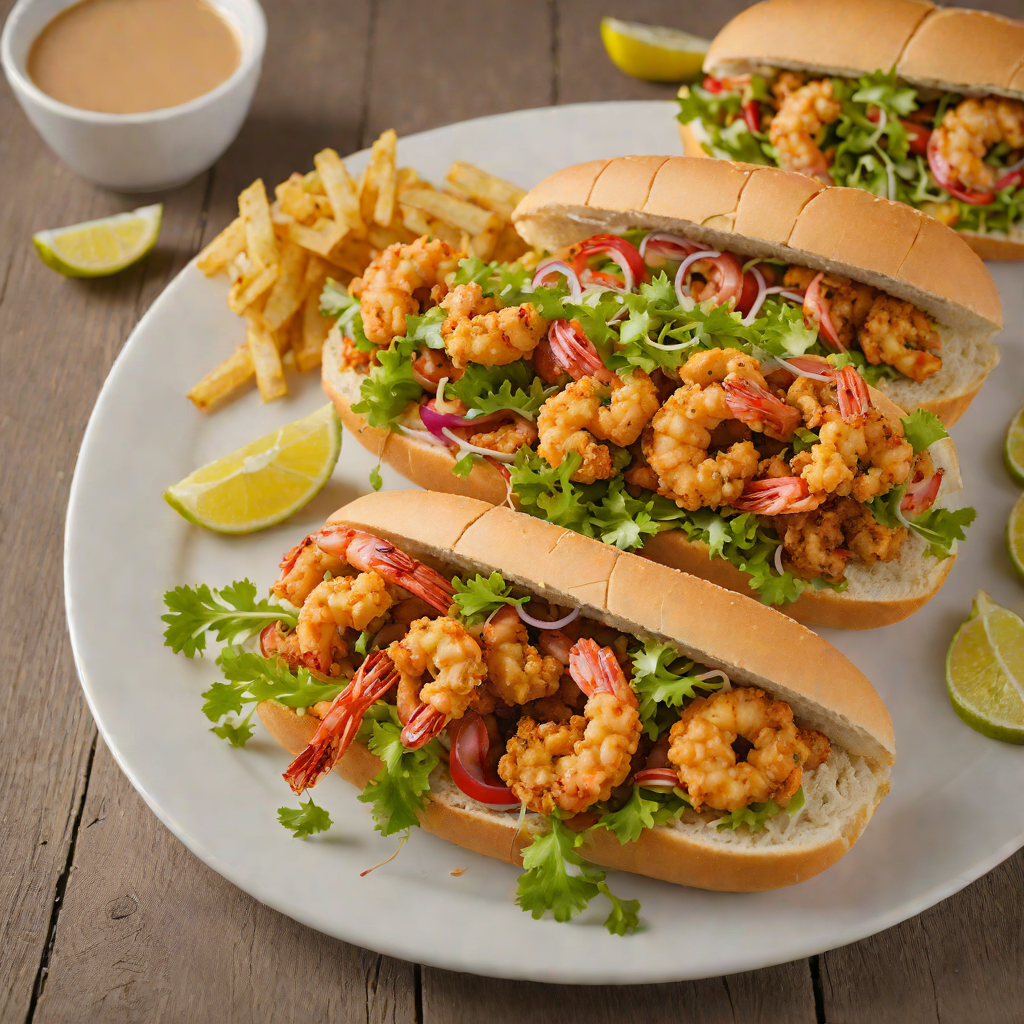 Spicy Cajun Po’Boy with Crispy Fried Shrimp