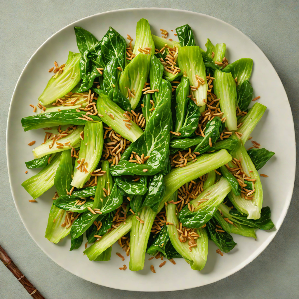 Garlic and Ginger Stir-Fried Bok Choy with Sesame