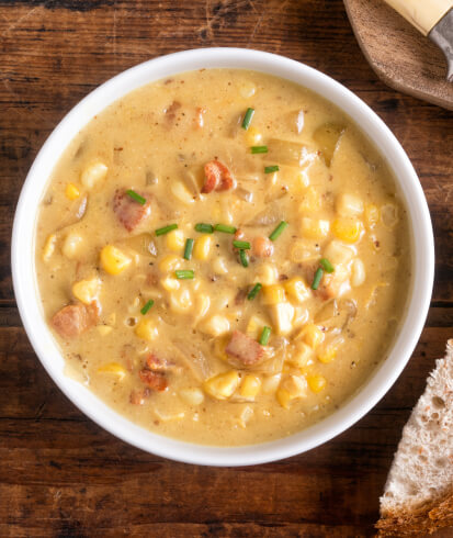 Crispy Smoked Oyster & Corn Chowder