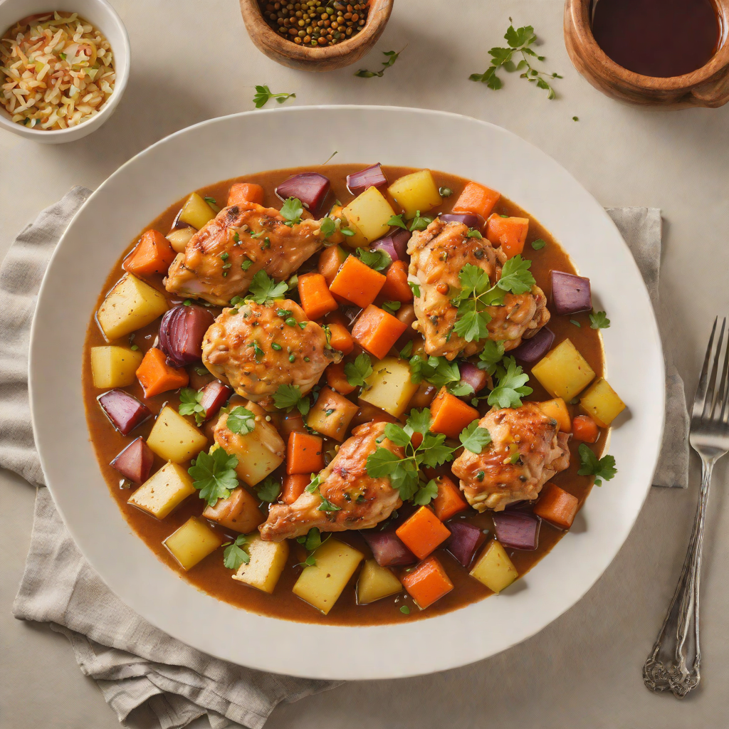 Spiced Dominican-Style Chicken Stew with Root Vegetables