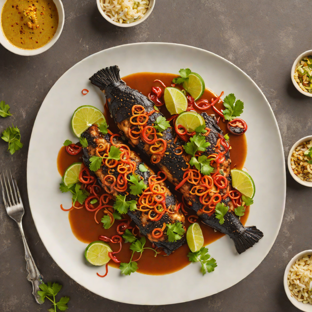 Wood-Fired Blackened Catfish with Asian Chili-Lime Sauce
