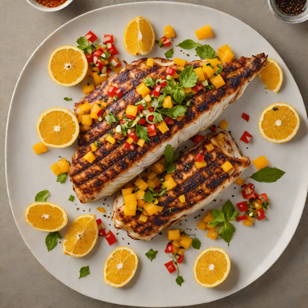 Grilled Citrus-Blackened Snapper with Florida Orange Salsa