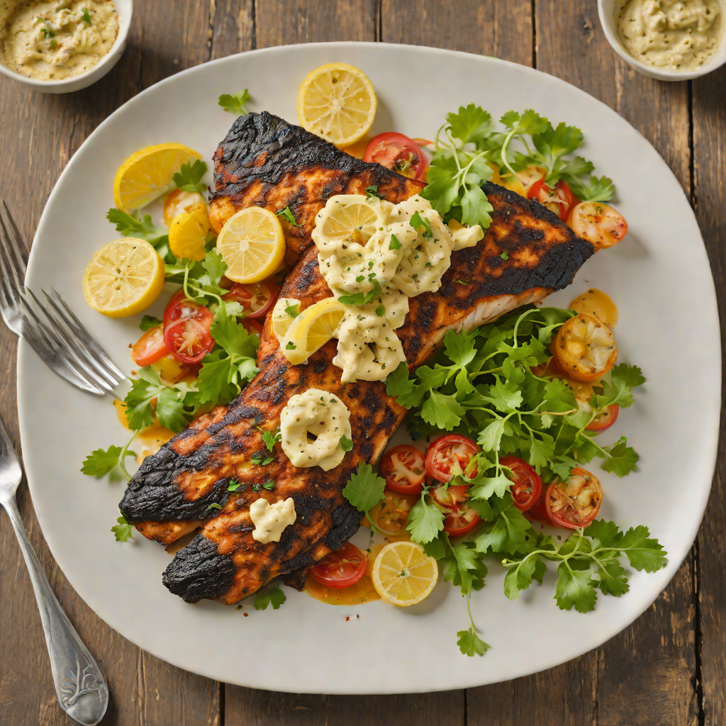 Wood-Fired Blackened Catfish with Spiced Remoulade