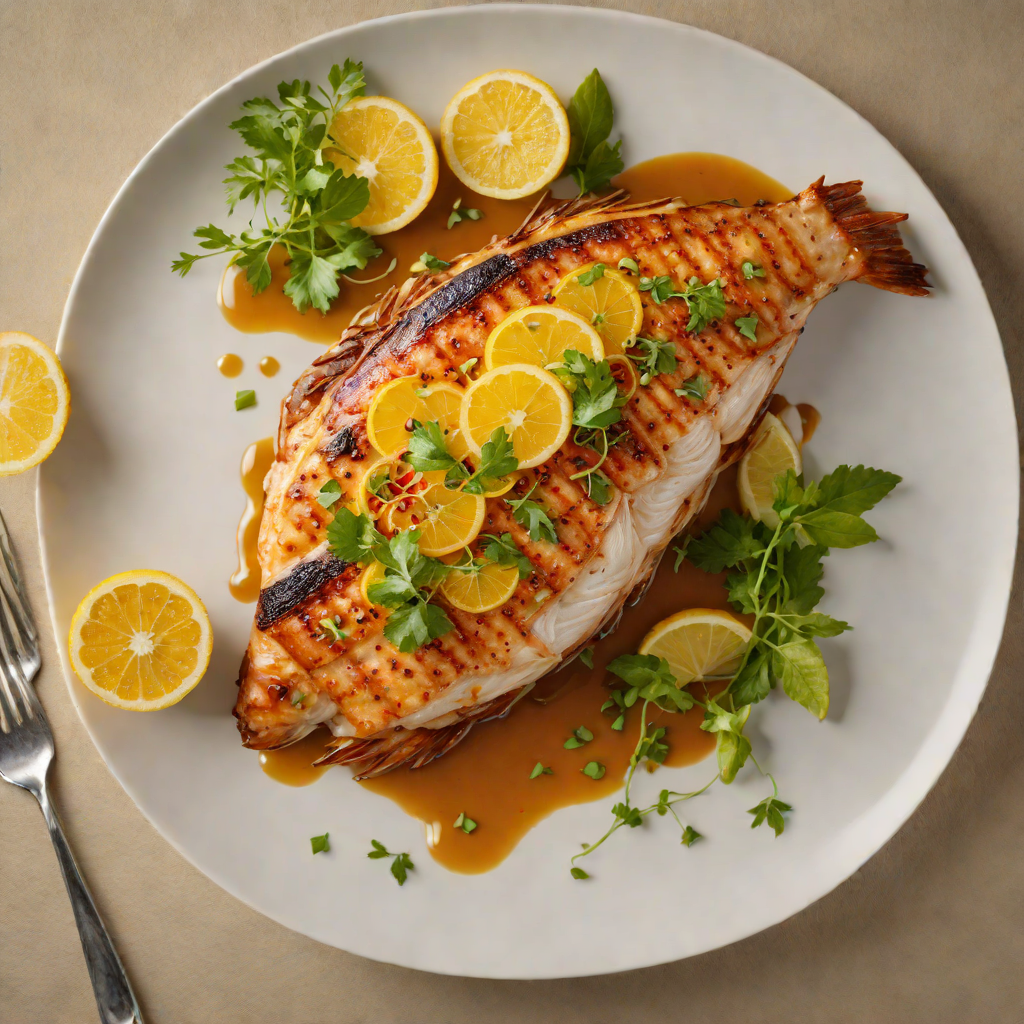 Wood-Fired Grilled Gulf Fish with Asian-Inspired Citrus Glaze