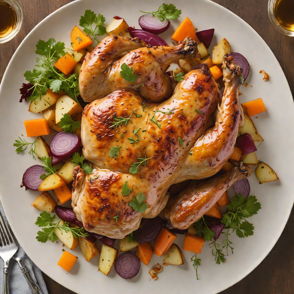 Maple-Glazed Roasted Chicken with Root Vegetables