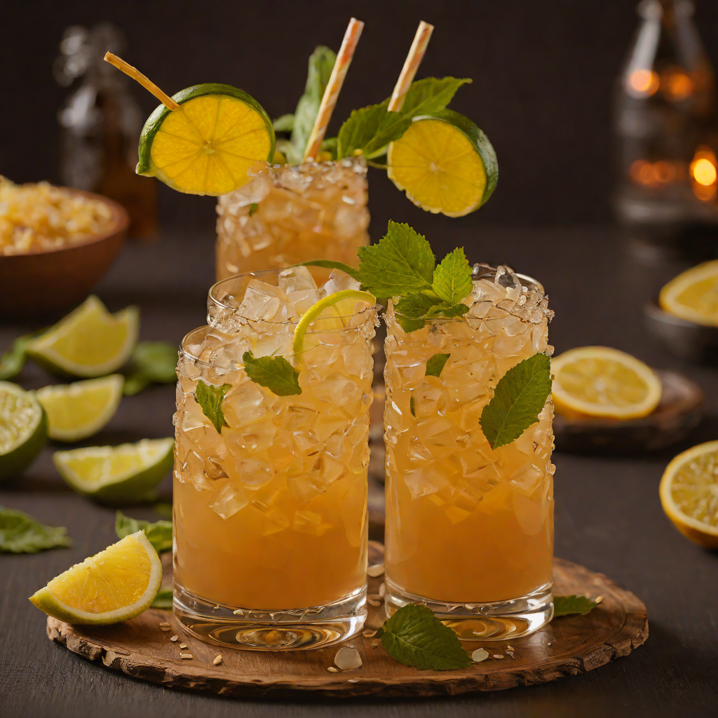 Tiki-Style Rum and Citrus Mai Tai Cocktail