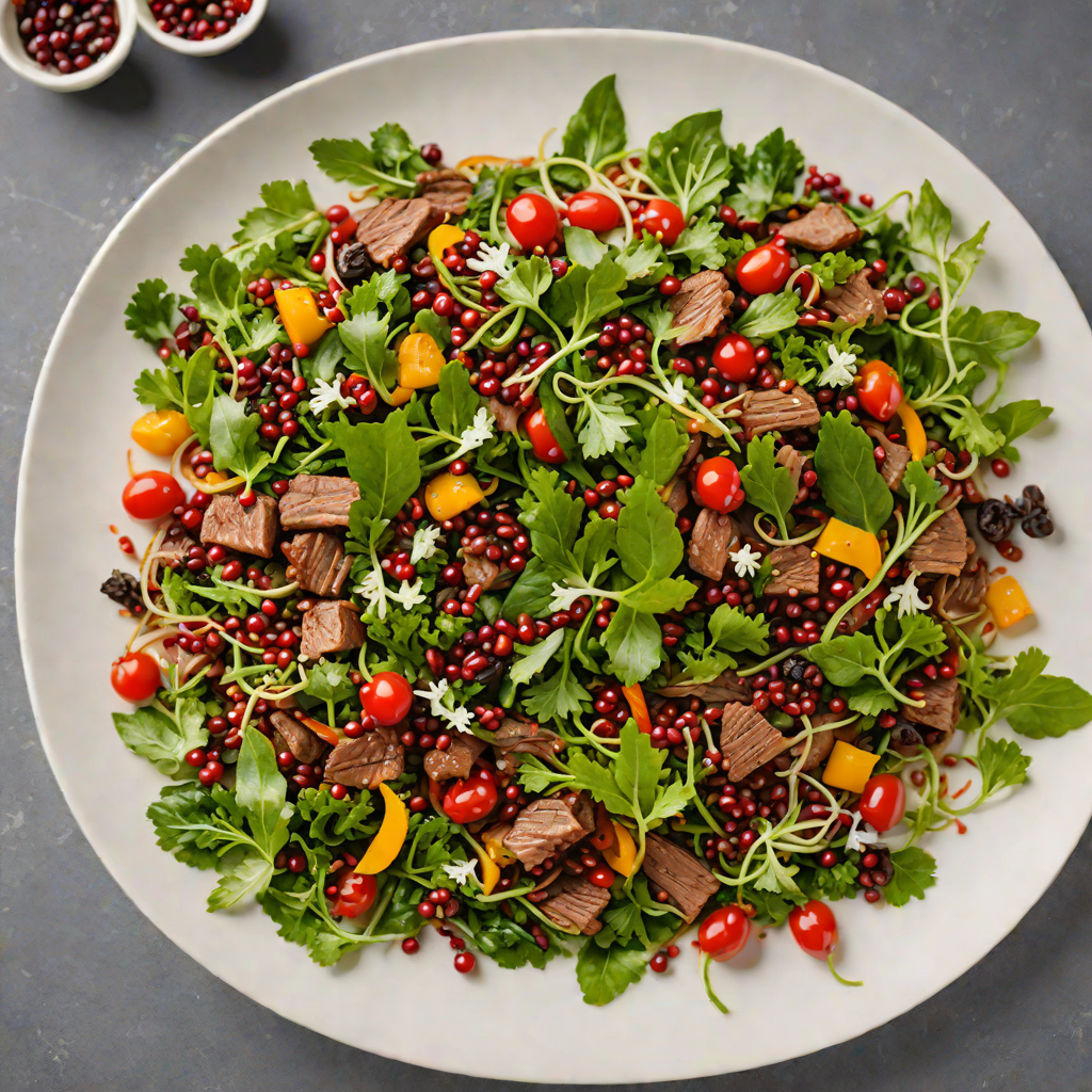 Spiced Kangaroo Stir-Fry with Native Pepperberries and Greens