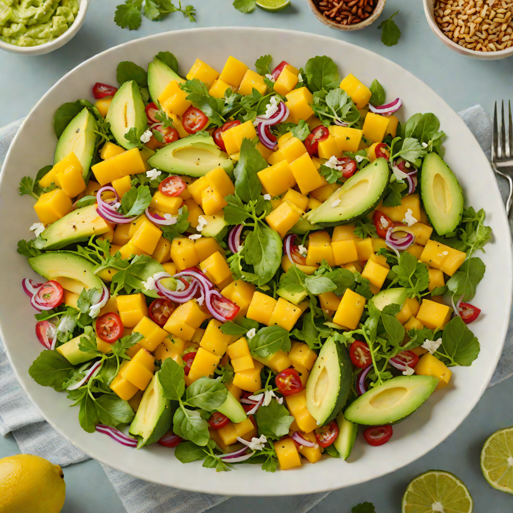 Dominican-Style Mango and Avocado Salad with Lime Vinaigrette