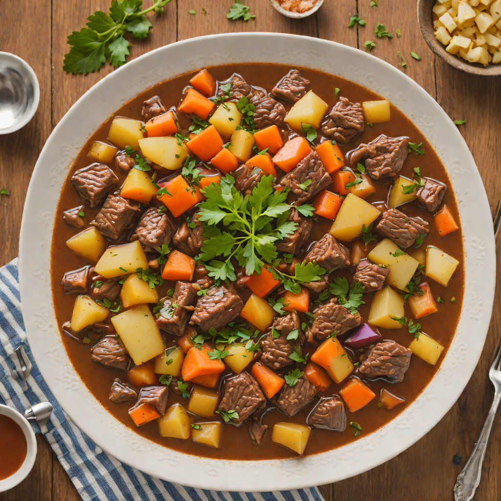 Slow Cooker Dominican-Style Beef Stew with Root Vegetables
