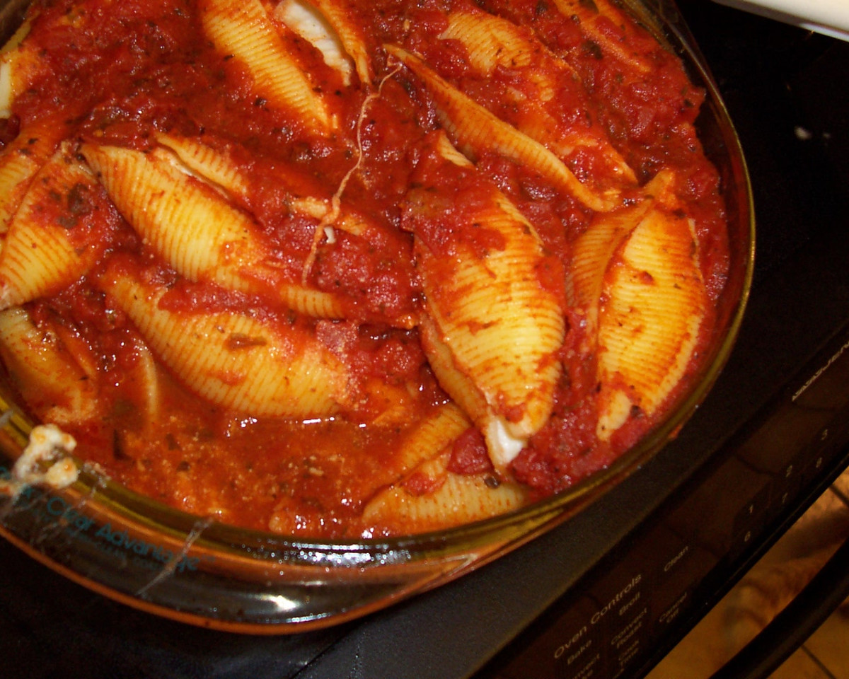 Hidden Cheesy Stuffed Shells
