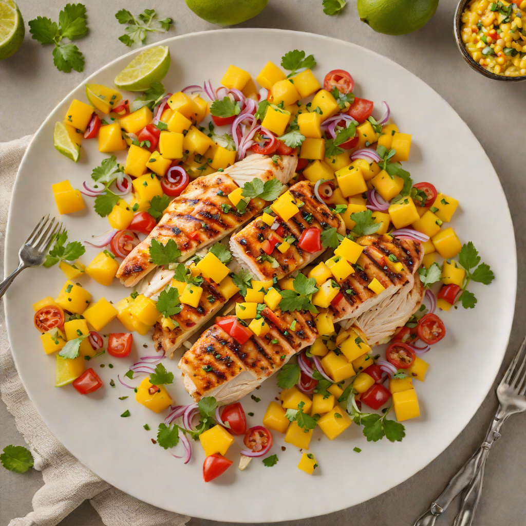 Caribbean-Style Citrus Marinated Chicken with Mango Salsa